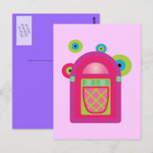 Neon Jukebox Briefkaart (Voorkant / Achterkant)
