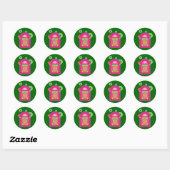 Neon Jukebox Ronde Sticker (Vel)