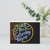 Neon Jukebox-teken Briefkaart (Staand voorkant)