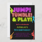 Neon Jump Trumble Speel elke verjaardag gymnastiek Kaart (Voorkant)