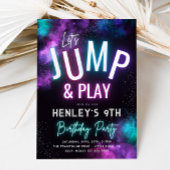 Neon Jump Uitnodiging | Trampoline-partij