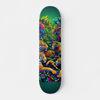 Neon Jungle Dieren Psychedelische Kleurrijke Krach Persoonlijk Skateboard