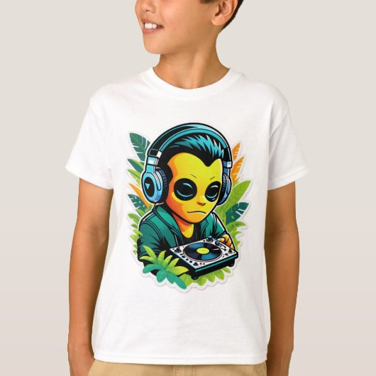 Neon Jungle DJ Sfeer T-shirt (Voorkant)