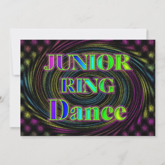 NEON JUNIOR RING INVITATION KAART (Voorkant)