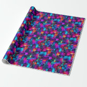 Neon Kaleidoscoop Cadeaupapier (Uitgerold)