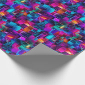 Neon Kaleidoscoop Cadeaupapier (Hoek)
