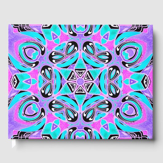 Neon kaleidoscoop gastenboek (Voorkant)