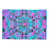 Neon kaleidoscoop , mandala kussensloop (Achterkant)