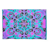 Neon kaleidoscoop , mandala kussensloop (Voorkant)