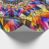 Neon Kaleidoscrope Abstract Cadeaupapier (Hoek)