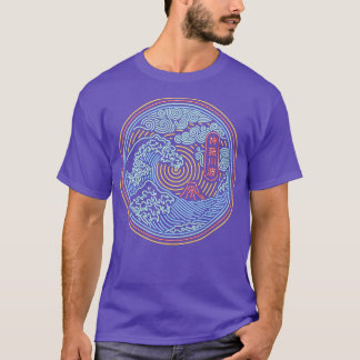 Neon Kanagawa Golf by Tobe Fonseca T-shirt
