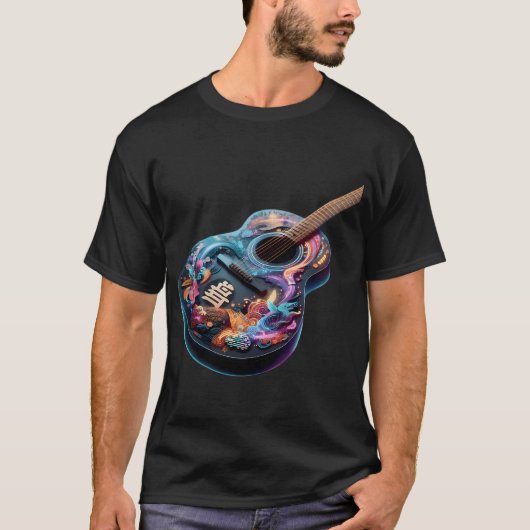 Neon Kanji Gitaar Dromen T-shirt (Voorkant)