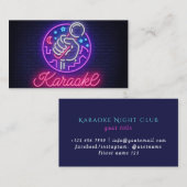 Neon Karaoke Bar Visitekaartje (Voorkant / Achterkant)