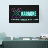 Neon Karaoke Mics en Text Custom Banner (Beurs)
