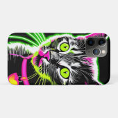 Neon Kat Feline Art Case-Mate iPhone Case (Achterkant (horizontaal))