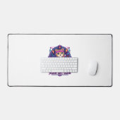 Neon Kat Ontwerp voor Liefhebbers van Grappige Kat Bureaumat (Keyboard & Muis)