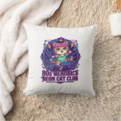 Neon Kat Ontwerp voor Liefhebbers van Grappige Kat Kussen (Deken)
