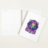 Neon Kat Ontwerp voor Liefhebbers van Grappige Kat Planner (Display)