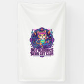 Neon Kat Ontwerp voor Liefhebbers van Grappige Kat Spandoek (Verticaal)