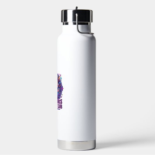 Neon Kat Ontwerp voor Liefhebbers van Grappige Kat Waterfles (Links)