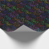Neon Katten Cadeaupapier (Hoek)