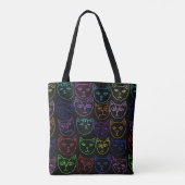 Neon Katten Tote Bag (Achterkant)