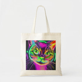 Neon Katten Tote Bag