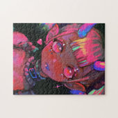 Neon Kawaii Demon Meisje Pastel Goth Legpuzzel (Horizontaal)