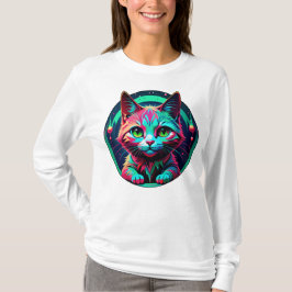 Neon Kawaii Kitten T-shirt