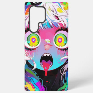 Neon Kawaii Shockwave: psychedelische anime Samsung Galaxy Hoesje
