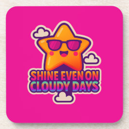 Neon Kawaii Star beroemd gemaakt door Shine Even O Bier Onderzetter