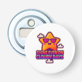Neon Kawaii Star beroemd gemaakt door Shine Even O Button Flesopener