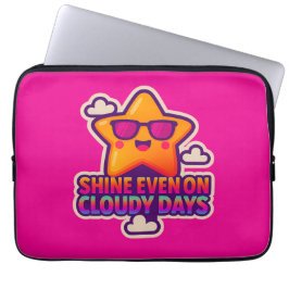 Neon Kawaii Star beroemd gemaakt door Shine Even O Laptop Sleeve