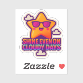 Neon Kawaii Star beroemd gemaakt door Shine Even O Sticker