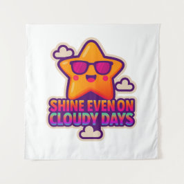 Neon Kawaii Star beroemd gemaakt door Shine Even O Wandkleed