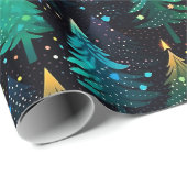 Neon kerstboom cadeaupapier (Rol Hoek)