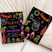 Neon Kerstfeest Kaart