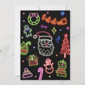 Neon Kerstfeest Kaart (Achterkant)