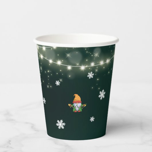 Neon kerstfeest papieren bekers (Achterkant)