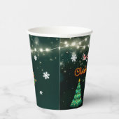 Neon kerstfeest papieren bekers (Rechts)