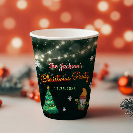 Neon kerstfeest papieren bekers
