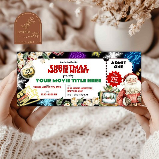 Neon Kerstfilm Avond Ticket