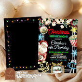 Neon Kerstfilm Night Kids Verjaardagsfeest Kaart