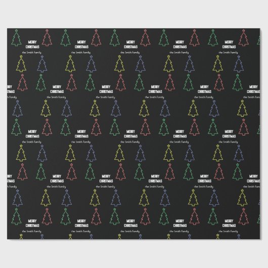 Neon kerstinpakken papier (Vlak)