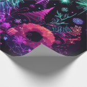 Neon Kerstmis Cadeaupapier (Hoek)