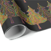 Neon Kerstmis LIghts Cadeaupapier (Rol Hoek)