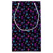 Neon kerstversieringen klein cadeauzakje (Achterkant)