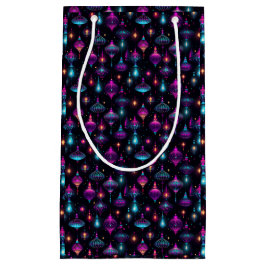 Neon kerstversieringen klein cadeauzakje