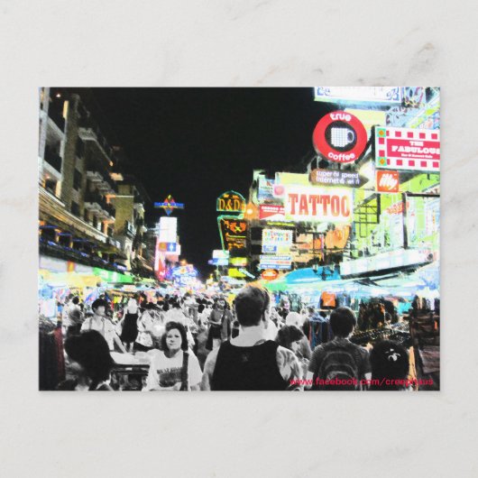 Neon Khaosan Briefkaart (Voorkant)