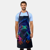 Neon Kikker – Kleurrijk Kookschort Schort (Gedragen)